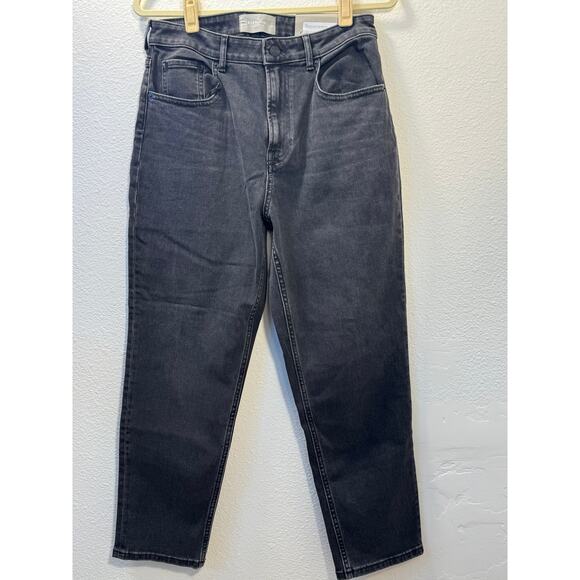 Everlane Black Curvy Cheeky Jeans 30 Straight High Rise Gray NEW Ankle Denim - Picture 1 of 9